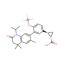 Cc1cc2c(cc1-c1cc([C@H]3C[C@@H]3C(=O)O)ccc1OC(F)(F)F)N(C(C)C)C(=O)CC2(C)C ZINC000028952281