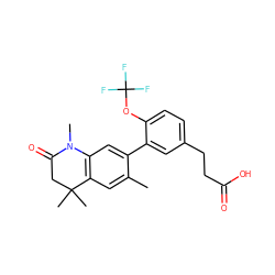 Cc1cc2c(cc1-c1cc(CCC(=O)O)ccc1OC(F)(F)F)N(C)C(=O)CC2(C)C ZINC000028952251