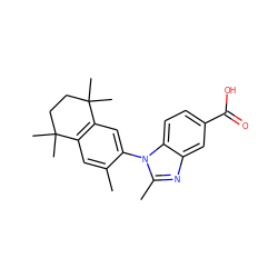 Cc1cc2c(cc1-n1c(C)nc3cc(C(=O)O)ccc31)C(C)(C)CCC2(C)C ZINC000095562039