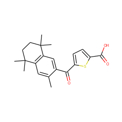 Cc1cc2c(cc1C(=O)c1ccc(C(=O)O)s1)C(C)(C)CCC2(C)C ZINC000013743083