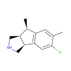 Cc1cc2c(cc1Cl)[C@H]1CNC[C@H]1[C@H]2C ZINC000036270550