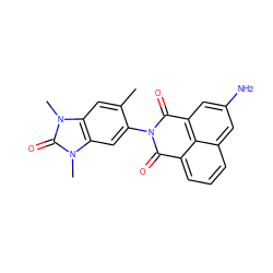 Cc1cc2c(cc1N1C(=O)c3cccc4cc(N)cc(c34)C1=O)n(C)c(=O)n2C ZINC001772580730