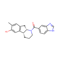 Cc1cc2c(cc1O)[C@H]1CCCN(C(=O)c3ccc4[nH]cnc4c3)[C@H]1C2 ZINC000117407439