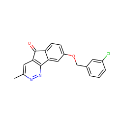 Cc1cc2c(nn1)-c1cc(OCc3cccc(Cl)c3)ccc1C2=O ZINC000073388015