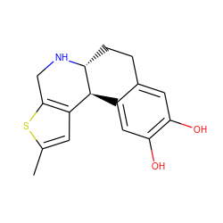 Cc1cc2c(s1)CN[C@@H]1CCc3cc(O)c(O)cc3[C@@H]21 ZINC000013762048