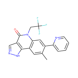 Cc1cc2c3[nH]ncc3c(=O)n(CC(F)(F)F)c2cc1-c1ccccn1 ZINC000205481538