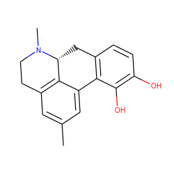 Cc1cc2c3c(c1)-c1c(ccc(O)c1O)C[C@H]3N(C)CC2 ZINC000040846701