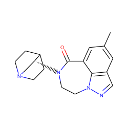 Cc1cc2c3c(cnn3CCN([C@@H]3CN4CCC3CC4)C2=O)c1 ZINC000149054118