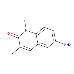 Cc1cc2cc(N)ccc2n(C)c1=O ZINC000083966057