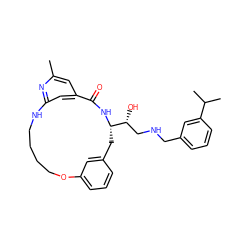 Cc1cc2cc(n1)NCCCCOc1cccc(c1)C[C@@H]([C@H](O)CNCc1cccc(C(C)C)c1)NC2=O ZINC000045374503