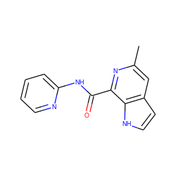 Cc1cc2cc[nH]c2c(C(=O)Nc2ccccn2)n1 ZINC000095580553