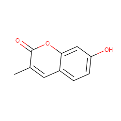 Cc1cc2ccc(O)cc2oc1=O ZINC000014488849