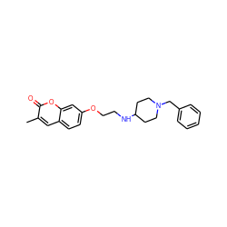 Cc1cc2ccc(OCCNC3CCN(Cc4ccccc4)CC3)cc2oc1=O ZINC000653788957