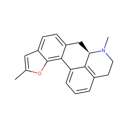 Cc1cc2ccc3c(c2o1)-c1cccc2c1[C@@H](C3)N(C)CC2 ZINC000045375142