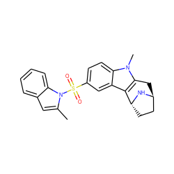 Cc1cc2ccccc2n1S(=O)(=O)c1ccc2c(c1)c1c(n2C)C[C@H]2CC[C@H]1N2 ZINC000100633001