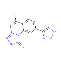 Cc1cc2n[nH]c(=O)n2c2cc(-c3c[nH]cn3)ccc12 ZINC000058576012