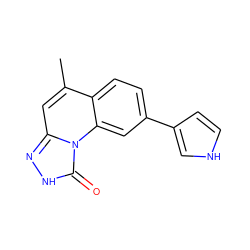 Cc1cc2n[nH]c(=O)n2c2cc(-c3cc[nH]c3)ccc12 ZINC000058582774