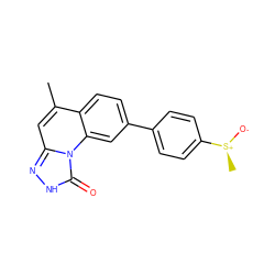 Cc1cc2n[nH]c(=O)n2c2cc(-c3ccc([S@+](C)[O-])cc3)ccc12 ZINC000058575796