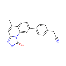 Cc1cc2n[nH]c(=O)n2c2cc(-c3ccc(CC#N)cc3)ccc12 ZINC000058591589