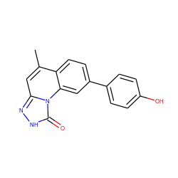 Cc1cc2n[nH]c(=O)n2c2cc(-c3ccc(O)cc3)ccc12 ZINC000058582601