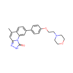 Cc1cc2n[nH]c(=O)n2c2cc(-c3ccc(OCCN4CCOCC4)cc3)ccc12 ZINC000058580978