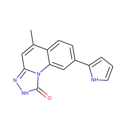 Cc1cc2n[nH]c(=O)n2c2cc(-c3ccc[nH]3)ccc12 ZINC000058582638