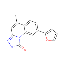 Cc1cc2n[nH]c(=O)n2c2cc(-c3ccco3)ccc12 ZINC000058582645