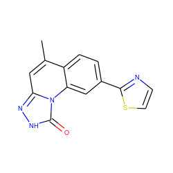 Cc1cc2n[nH]c(=O)n2c2cc(-c3nccs3)ccc12 ZINC000058576603