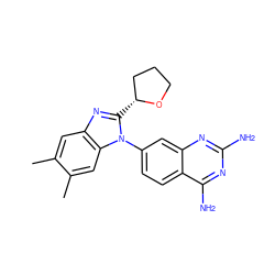 Cc1cc2nc([C@@H]3CCCO3)n(-c3ccc4c(N)nc(N)nc4c3)c2cc1C ZINC000103247290