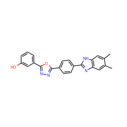 Cc1cc2nc(-c3ccc(-c4nnc(-c5cccc(O)c5)o4)cc3)[nH]c2cc1C ZINC000473134773