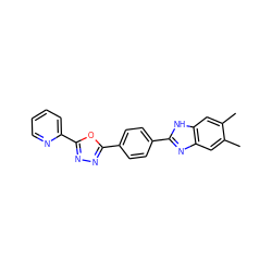 Cc1cc2nc(-c3ccc(-c4nnc(-c5ccccn5)o4)cc3)[nH]c2cc1C ZINC000473135722