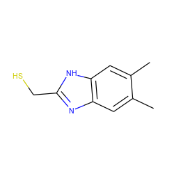 Cc1cc2nc(CS)[nH]c2cc1C ZINC000004775707