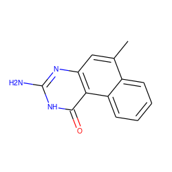 Cc1cc2nc(N)[nH]c(=O)c2c2ccccc12 ZINC000013832401