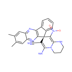 Cc1cc2nc3c(nc2cc1C)[C@]1(C(C#N)=C(N)N2CCCNC2=C1[N+](=O)[O-])c1ccccc1-3 ZINC001772638659