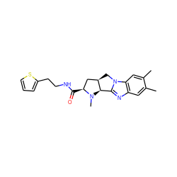 Cc1cc2nc3n(c2cc1C)C[C@@H]1C[C@H](C(=O)NCCc2cccs2)N(C)[C@H]31 ZINC000036378273