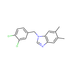 Cc1cc2ncn(Cc3ccc(Cl)c(Cl)c3)c2cc1C ZINC000004747684