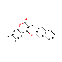 Cc1cc2oc(=O)c(Cc3ccc4ccccc4c3)c(O)c2cc1C ZINC000045255186