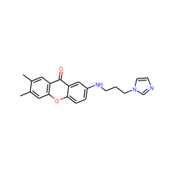 Cc1cc2oc3ccc(NCCCn4ccnc4)cc3c(=O)c2cc1C ZINC000012477126