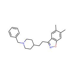 Cc1cc2onc(CCC3CCN(Cc4ccccc4)CC3)c2cc1C ZINC000000007828