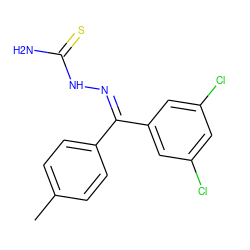 Cc1ccc(/C(=N\NC(N)=S)c2cc(Cl)cc(Cl)c2)cc1 ZINC000029049200