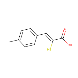 Cc1ccc(/C=C(\S)C(=O)O)cc1 ZINC000100902350