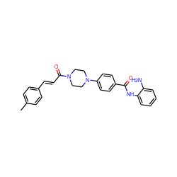 Cc1ccc(/C=C/C(=O)N2CCN(c3ccc(C(=O)Nc4ccccc4N)cc3)CC2)cc1 ZINC001772657648