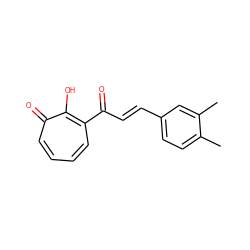 Cc1ccc(/C=C/C(=O)c2ccccc(=O)c2O)cc1C ZINC000004667380