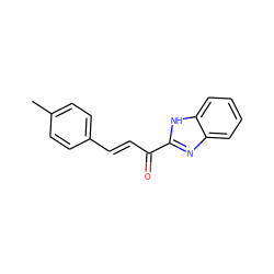 Cc1ccc(/C=C/C(=O)c2nc3ccccc3[nH]2)cc1 ZINC000004419811