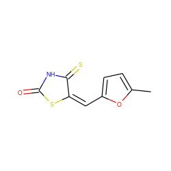 Cc1ccc(/C=C2/SC(=O)NC2=S)o1 ZINC000001218232