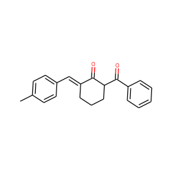 Cc1ccc(/C=C2\CCCC(C(=O)c3ccccc3)C2=O)cc1 ZINC000653857965