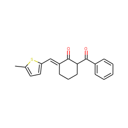 Cc1ccc(/C=C2\CCCC(C(=O)c3ccccc3)C2=O)s1 ZINC000473086940