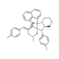 Cc1ccc(/C=C2\CN(C)C[C@@]3(C2=O)[C@@H](c2ccc(C)cc2)[C@@H]2CCCCN2[C@@]32C(=O)c3cccc4cccc2c34)cc1 ZINC000096272759