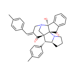 Cc1ccc(/C=C2\CN3C[C@@]4(C2=O)[C@@H](c2ccc(C)cc2)[C@@H]2CCCN2[C@]42C(=O)c4ccccc4[C@]32O)cc1 ZINC000072174394