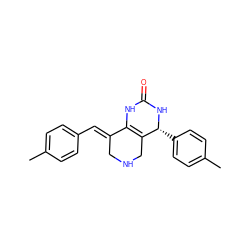 Cc1ccc(/C=C2\CNCC3=C2NC(=O)N[C@@H]3c2ccc(C)cc2)cc1 ZINC000096270592